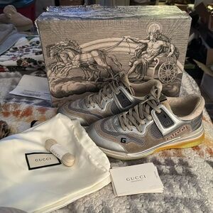 Gucci Ultraspace Sneakers size men's 7 or women's 10 GG Tennis Shoes 040